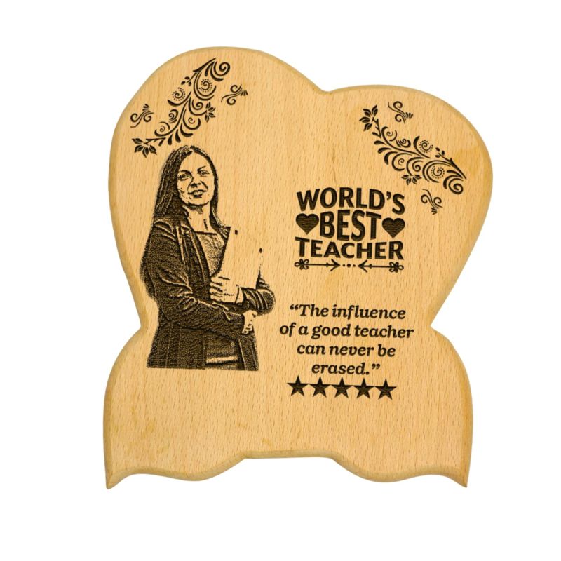 World Best Teacher Personalized Wooden Photo Frame | Teachers Day Gift